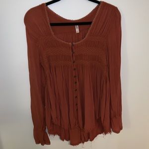 Free People Burnt Orange Top